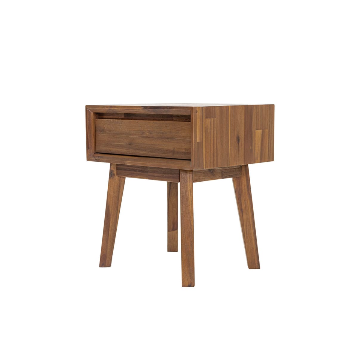 Gia 1 Drawer Nightstand - Warm Pecan - lh-import-nightstands
