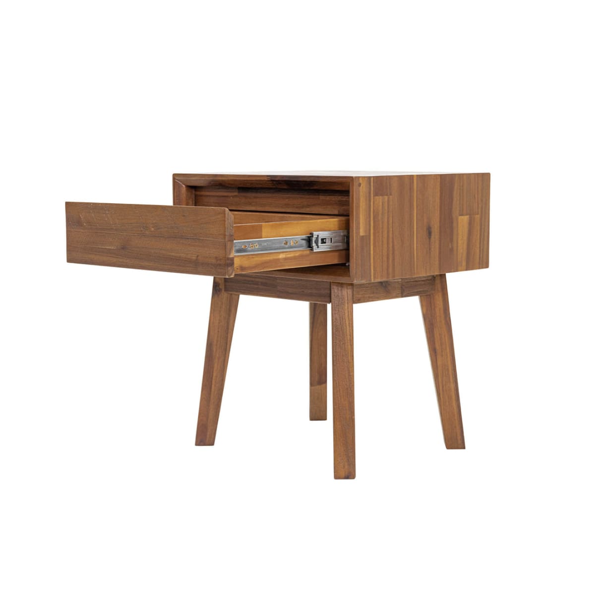 Gia 1 Drawer Nightstand - Warm Pecan - lh-import-nightstands
