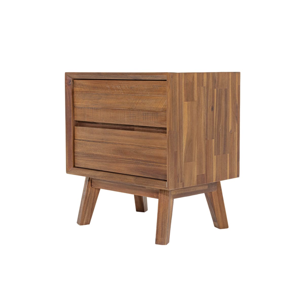 Gia 2 Drawer Nightstand - Warm Pecan - lh-import-nightstands