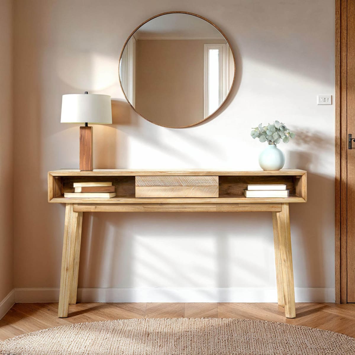 Gia Console Table - Light Driftwood - lh-import-console-tables