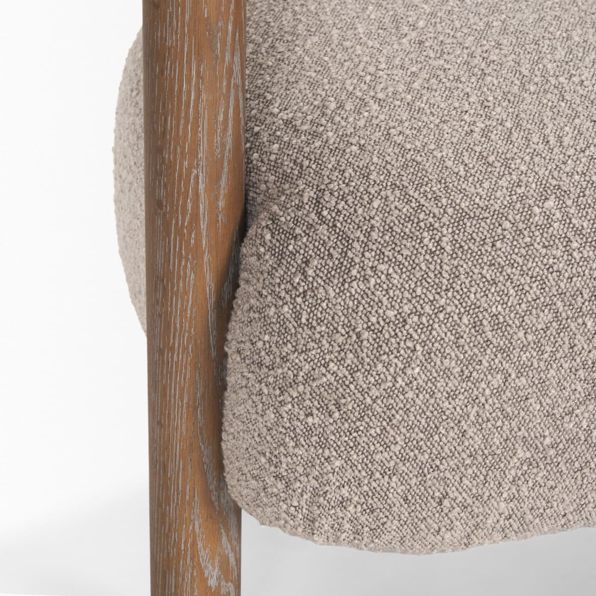 Gianna Upholstered Accent Chair Medium Brown | Taupe Boucle - accent-chairs
