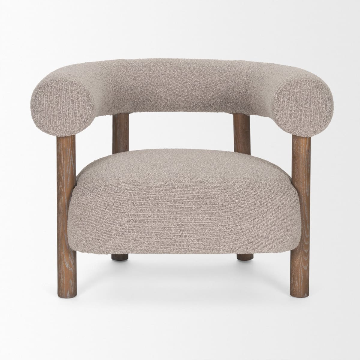 Gianna Upholstered Accent Chair Medium Brown | Taupe Boucle - accent-chairs