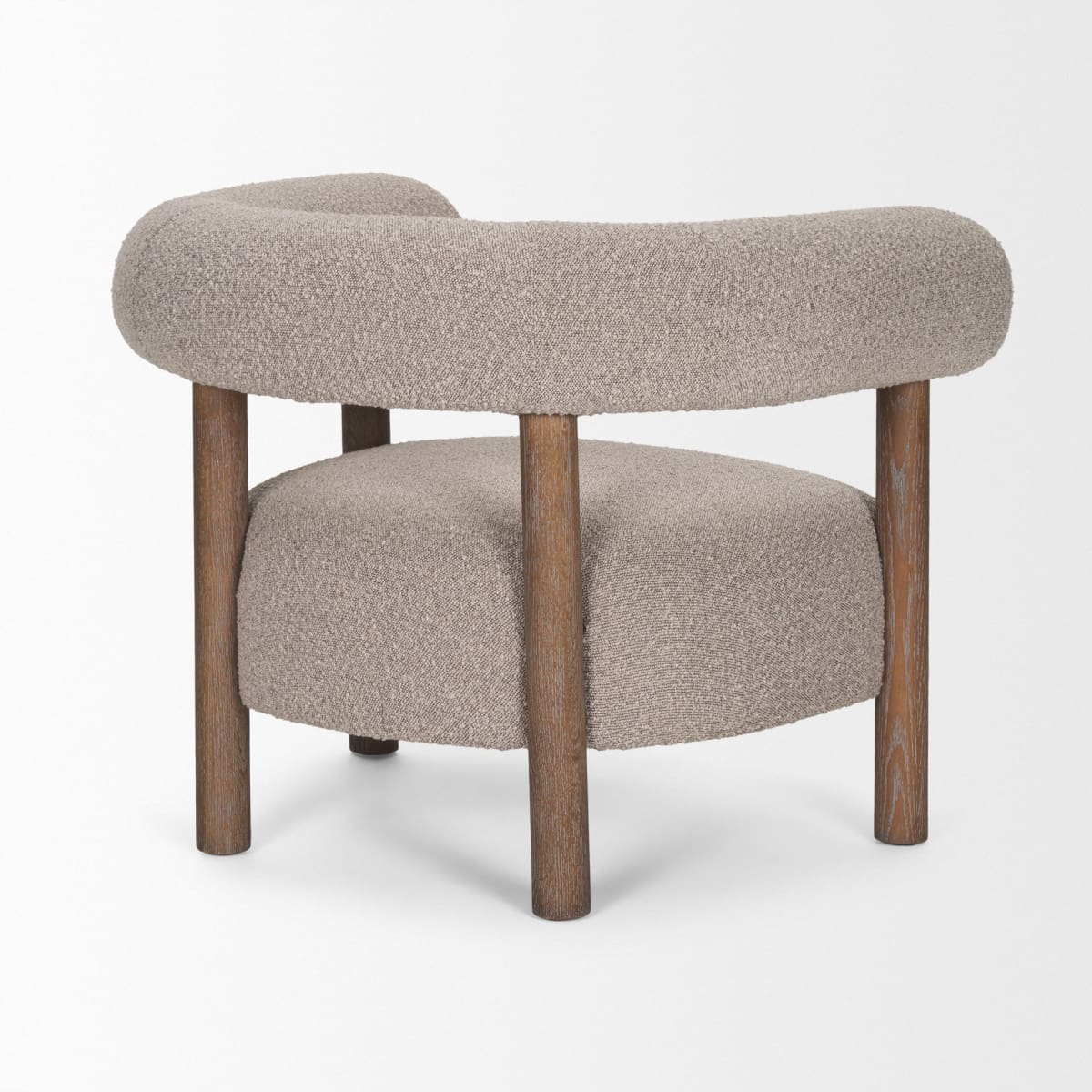 Gianna Upholstered Accent Chair Medium Brown | Taupe Boucle - accent-chairs