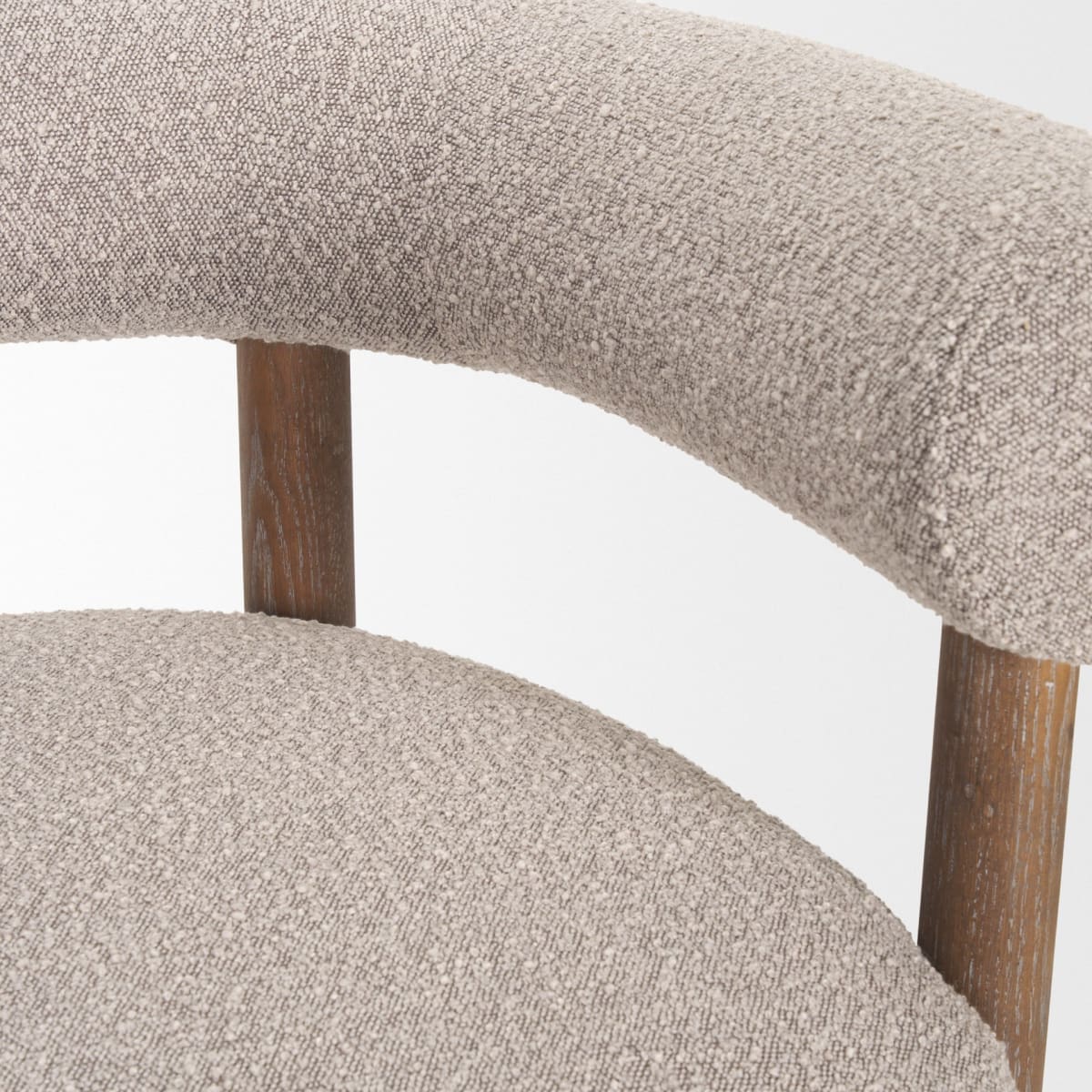 Gianna Upholstered Accent Chair Medium Brown | Taupe Boucle - accent-chairs