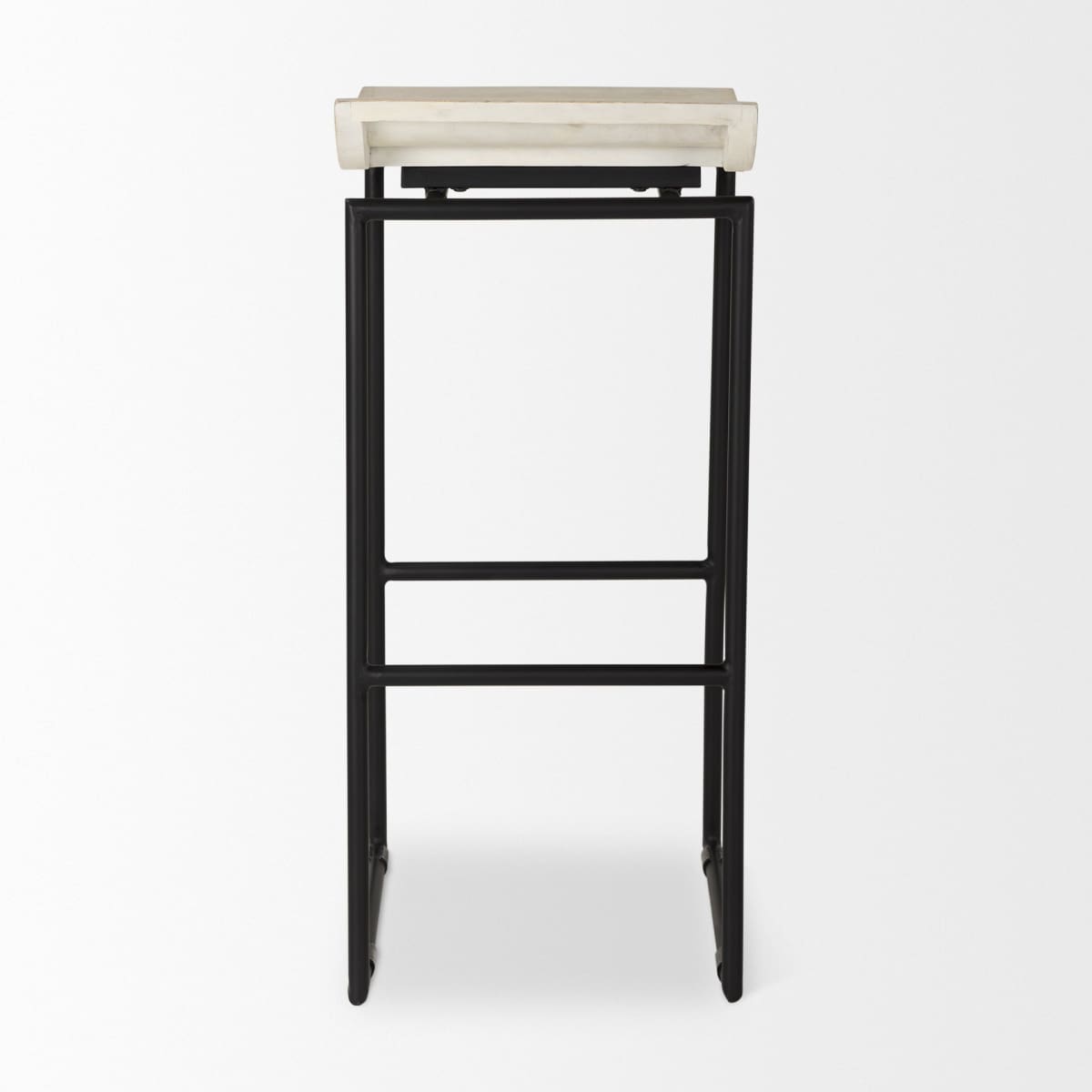 Givens Wood Seat Bar Counter Stool Natural Wood | Black Metal | Bar - bar-stools