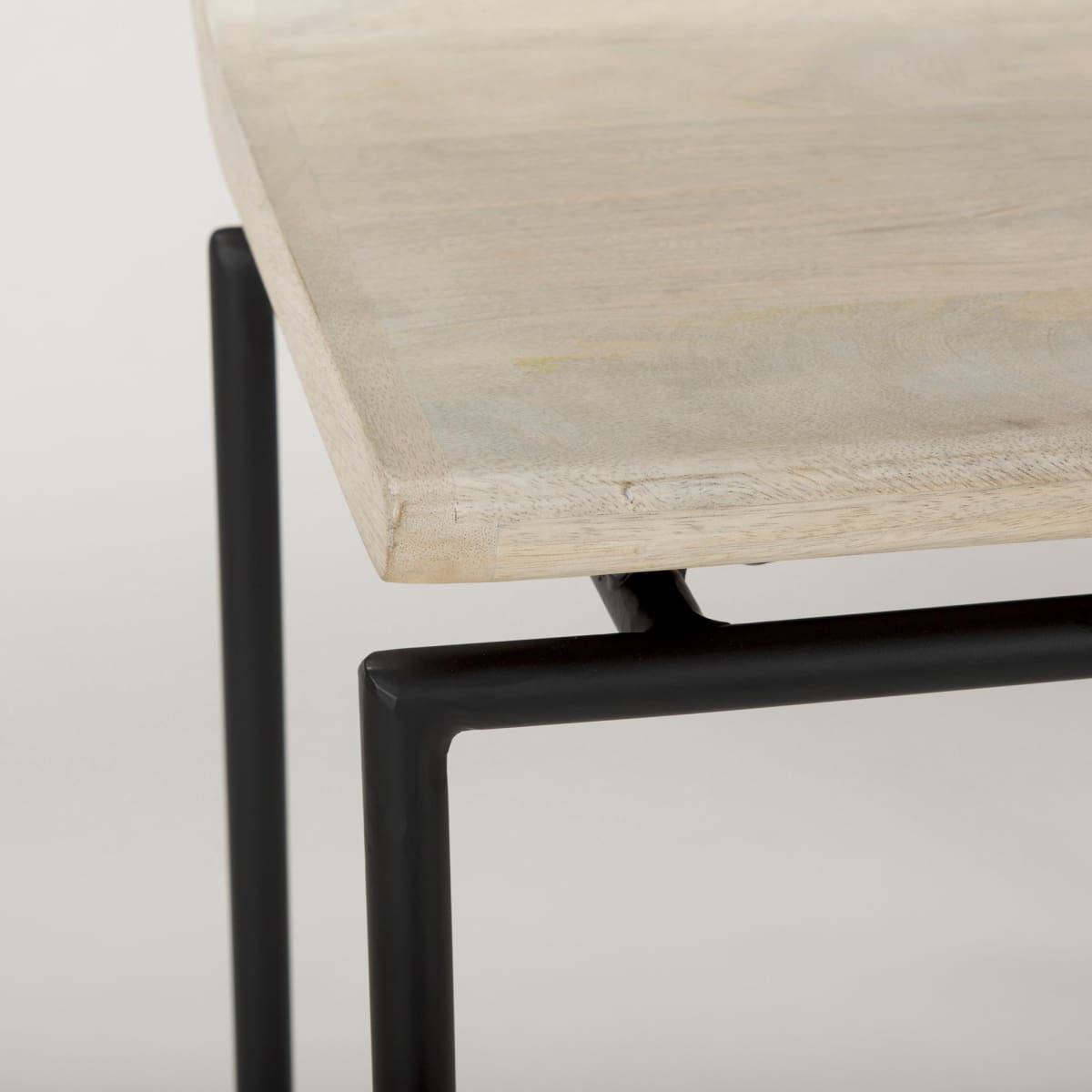 Givens Wood Seat Bar Counter Stool Natural Wood | Black Metal | Bar - bar-stools