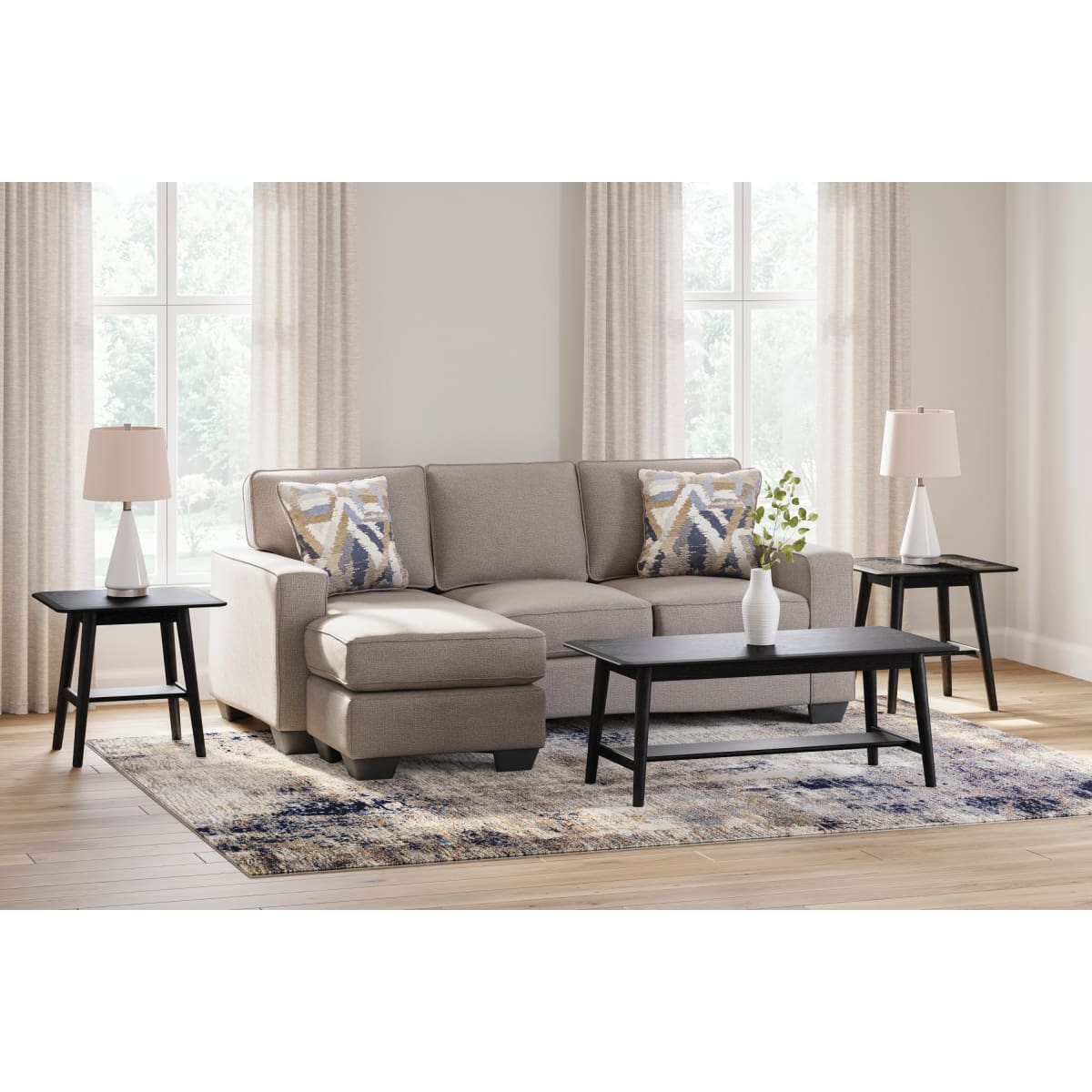 Greave Stone Sofa with Reversible Chaise - Sofa