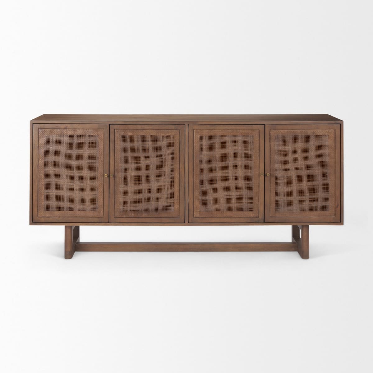 Grier Sideboard Medium Brown Wood | Cane Accent - sideboards-and-buffets