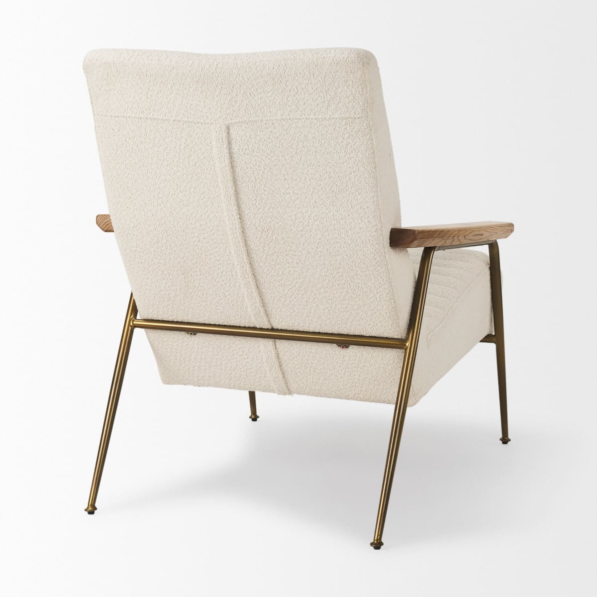 Grosjean Upholstered Accent Chair Cream Boucle - accent-chairs
