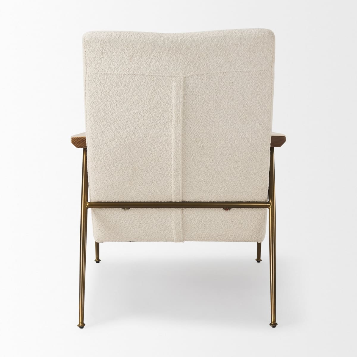 Grosjean Upholstered Accent Chair Cream Boucle - accent-chairs