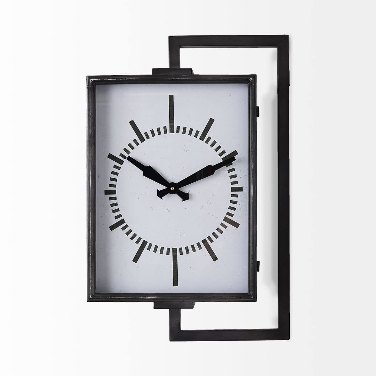 Hagar Wall Clock Gray Metal - wall-clocks