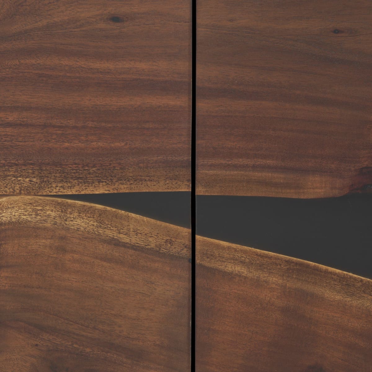 Hemlock Sideboard Brown Wood | Black Resin - sideboards-and-buffets
