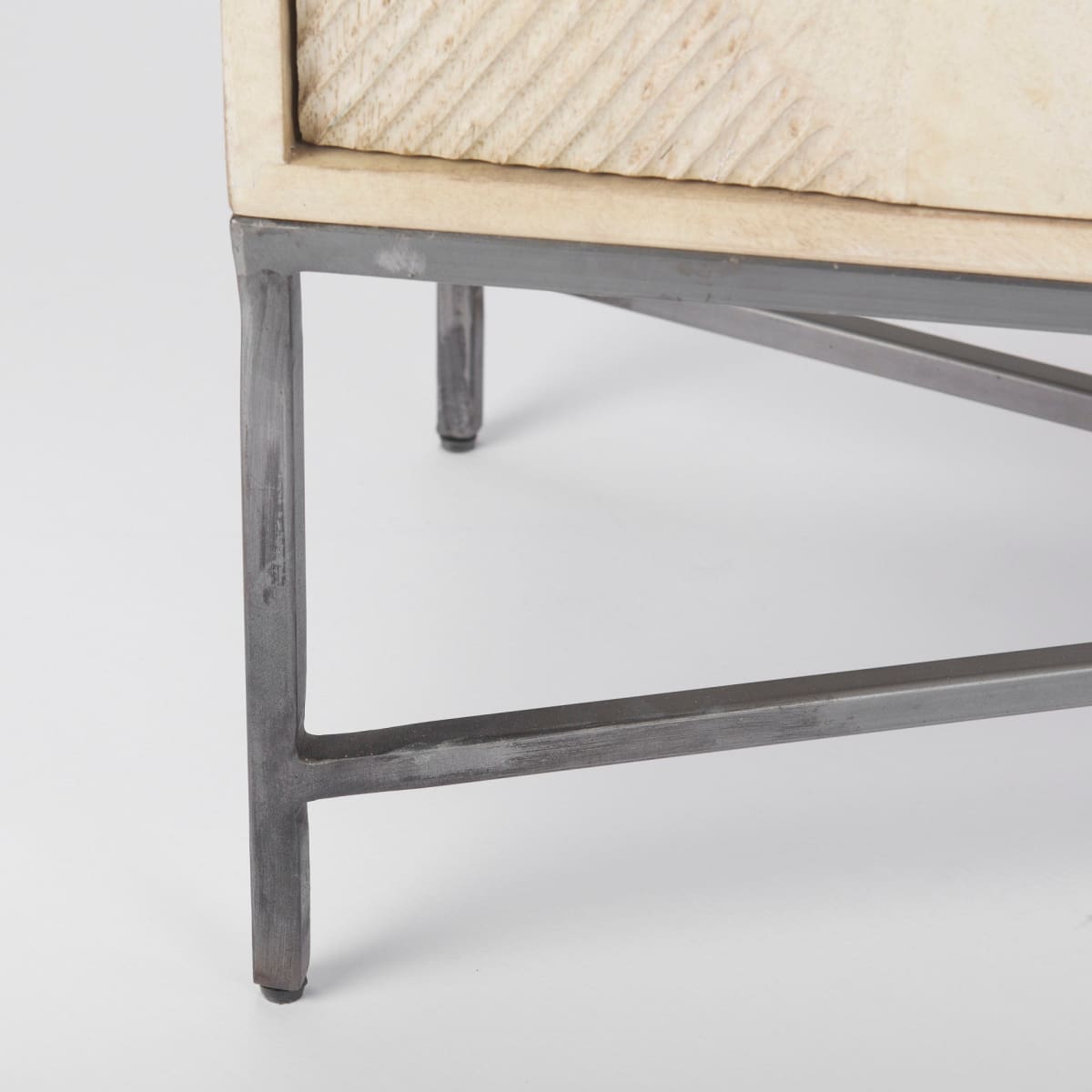 Hogarth Accent Cabinet Blonde Wood | Silver Metal - acc-chest-cabinets