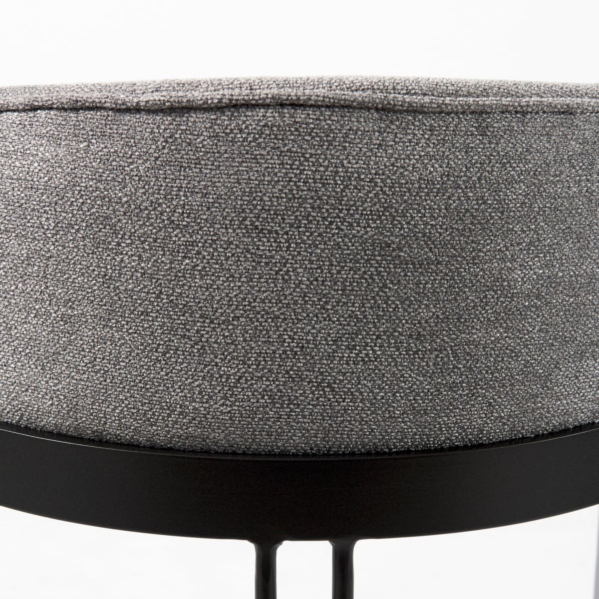 Hollyfield Upholsterd Seat Bar Counter Stool Gray Fabric | Gray Metal | Counter - bar-stools