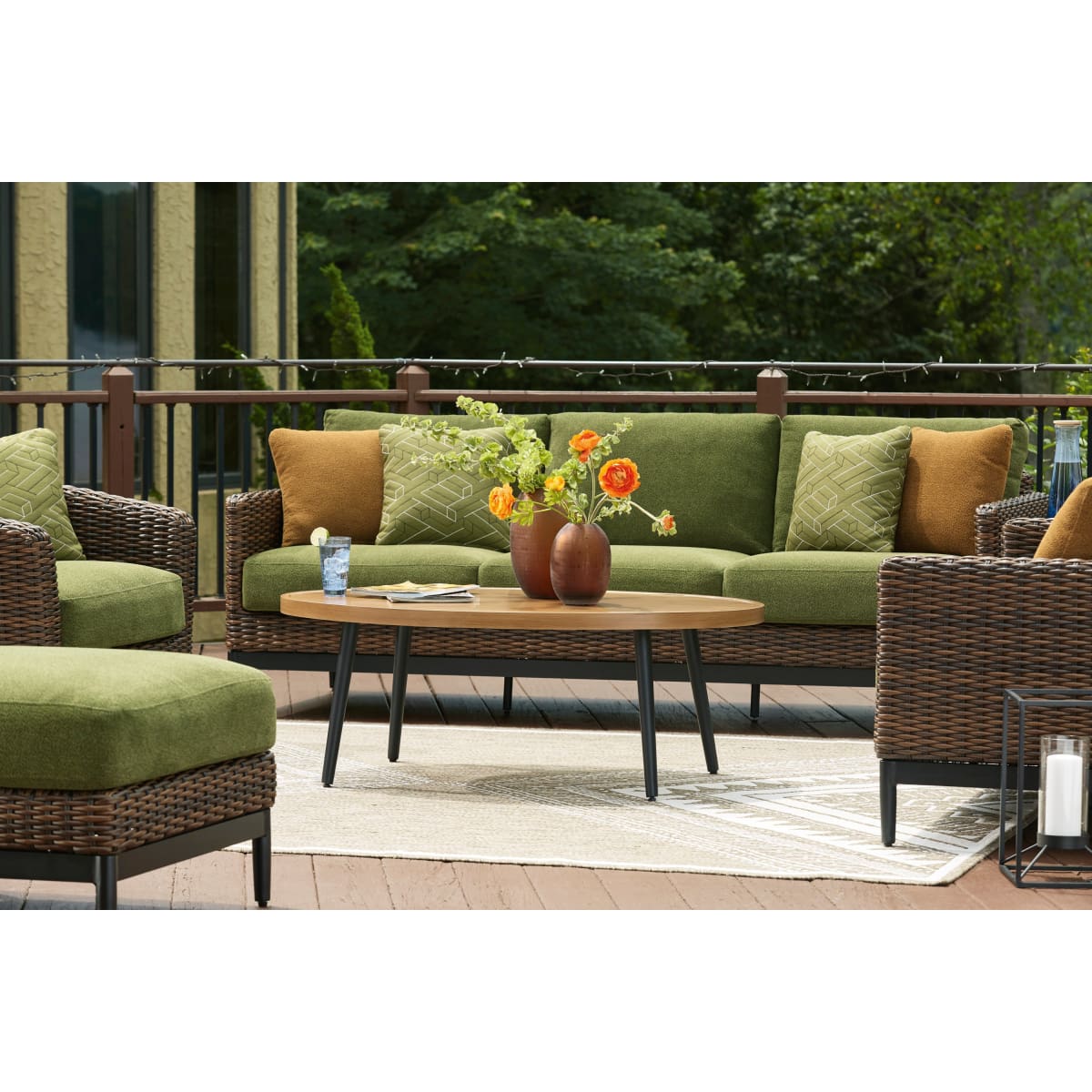 Horizon Hall Outdoor Sofa with Cushion - Outdoor Sofa
