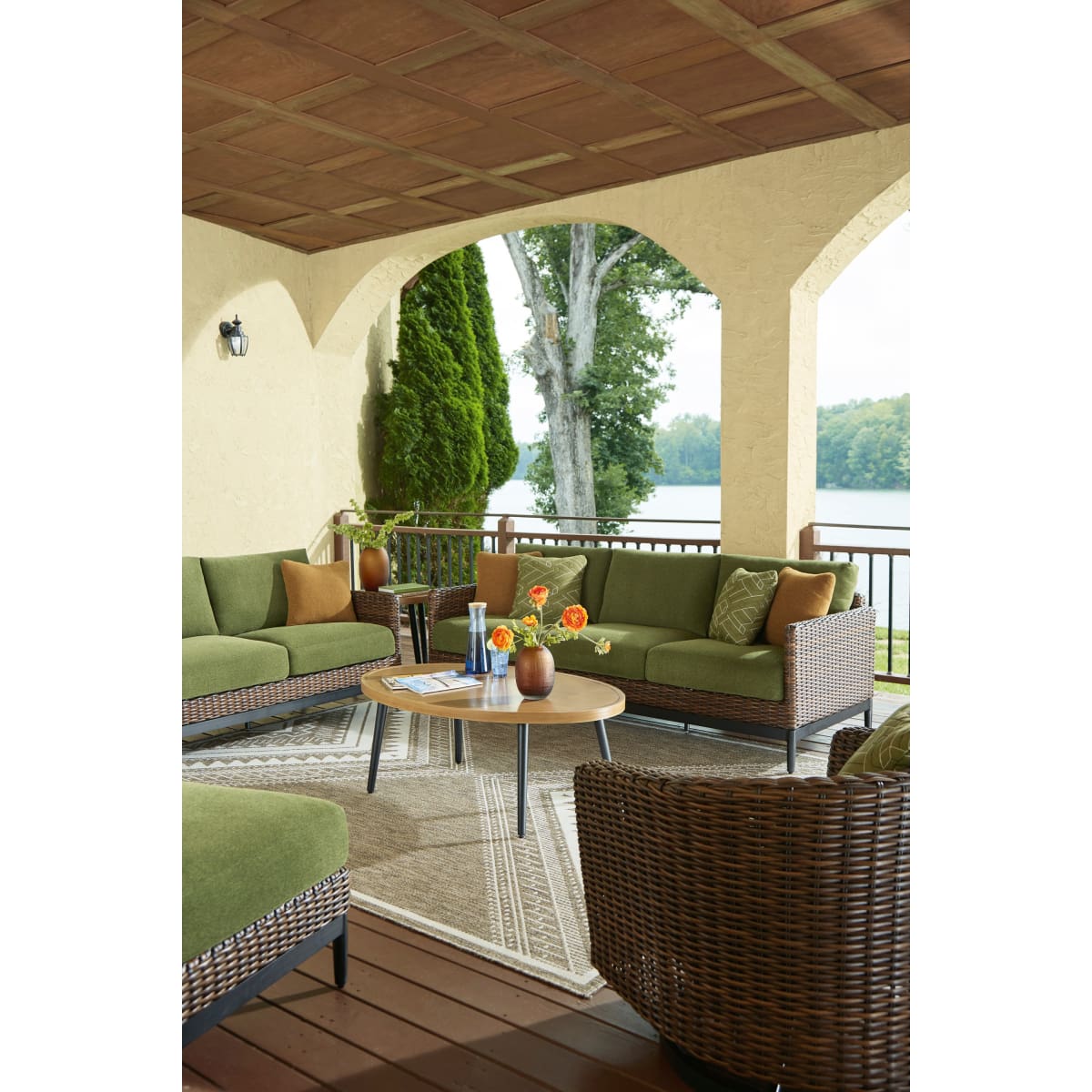 Horizon Hall Outdoor Sofa with Cushion - Outdoor Sofa