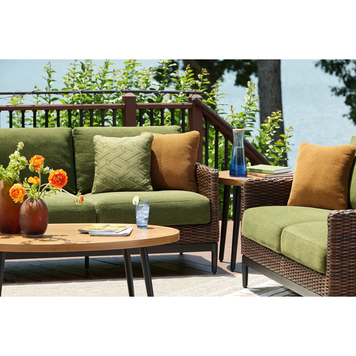 Horizon Hall Outdoor Sofa with Cushion - Outdoor Sofa