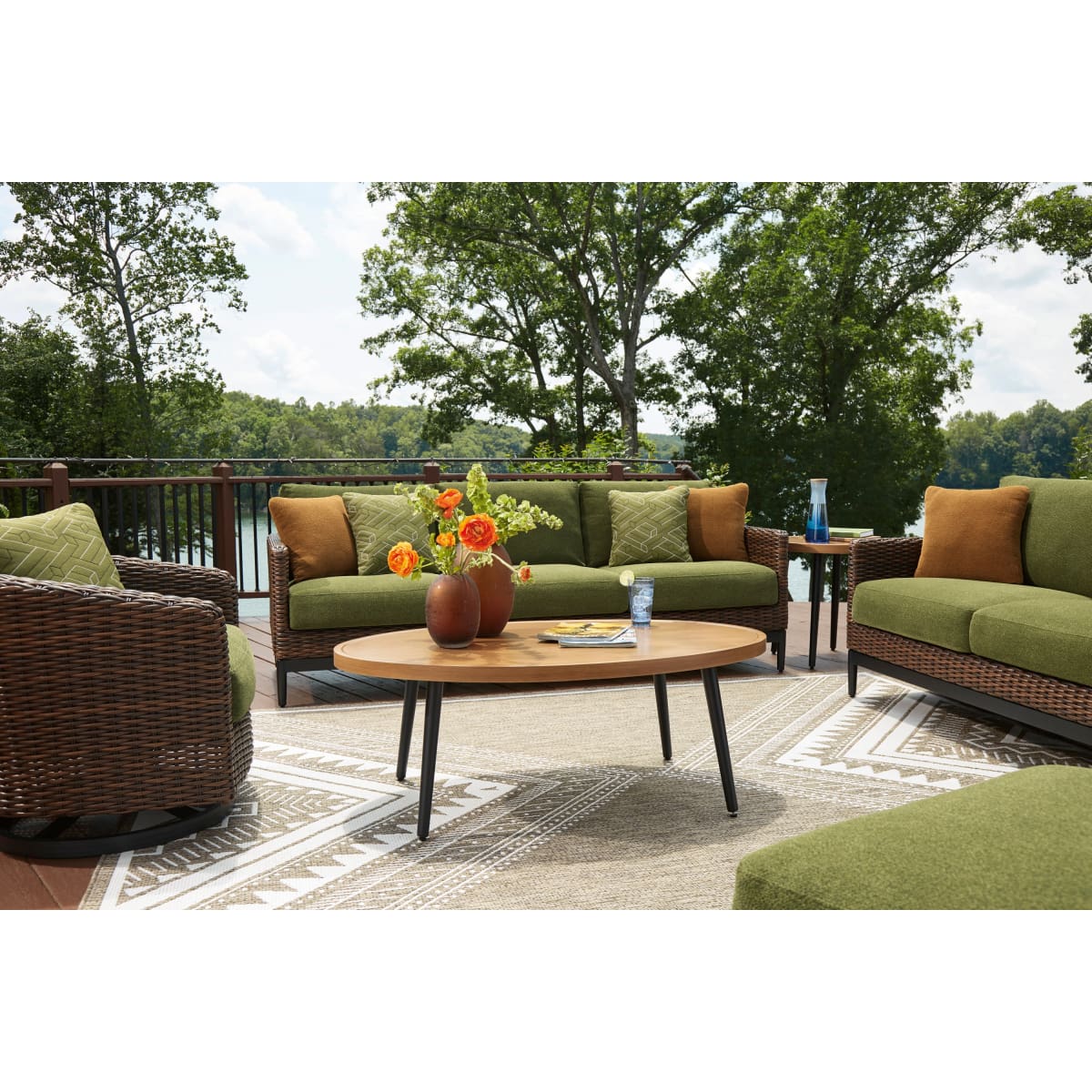 Horizon Hall Outdoor Sofa with Cushion - Outdoor Sofa