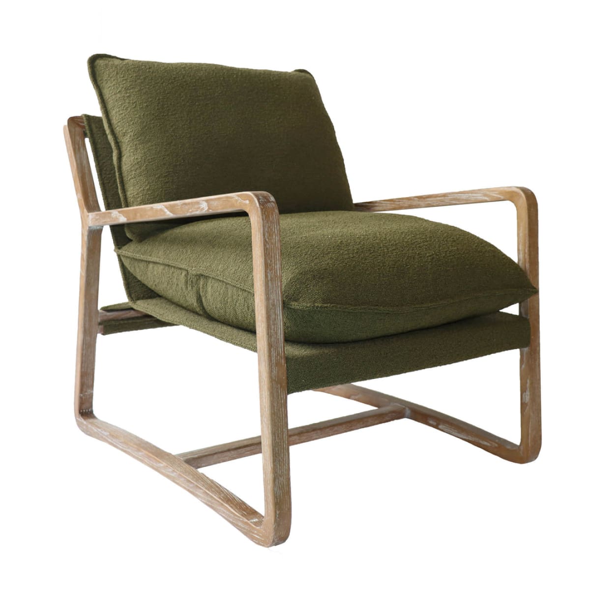Huntington Club Chair - Moss Boucle - lh-import-accent-club-chairs