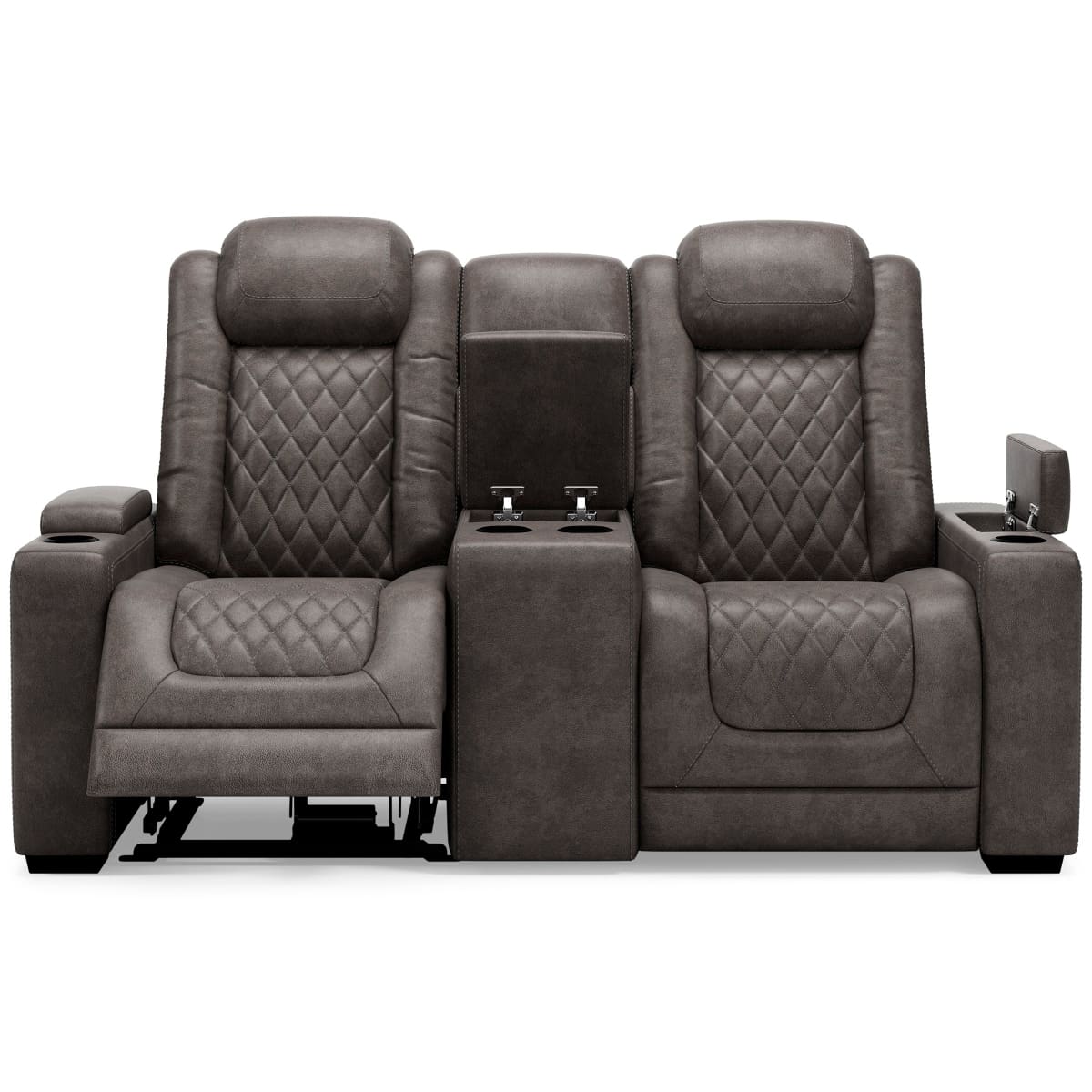 HyllMont Power Reclining Loveseat with Console - Loveseat
