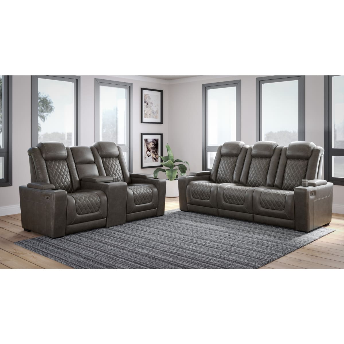 HyllMont Power Reclining Sofa - Sofa