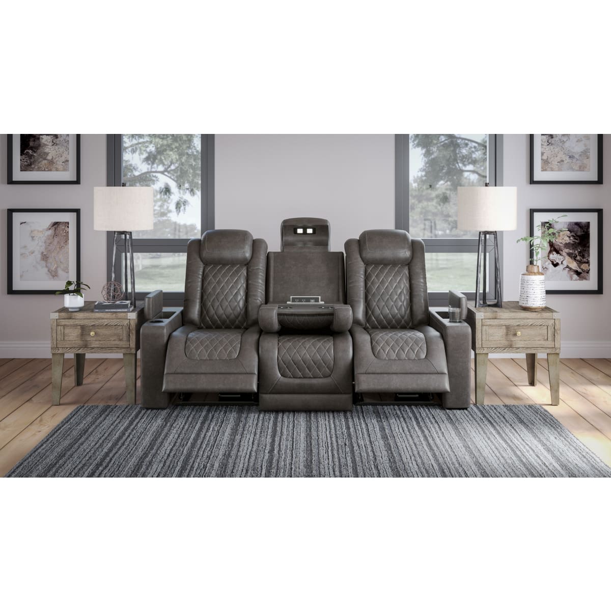 HyllMont Power Reclining Sofa - Sofa