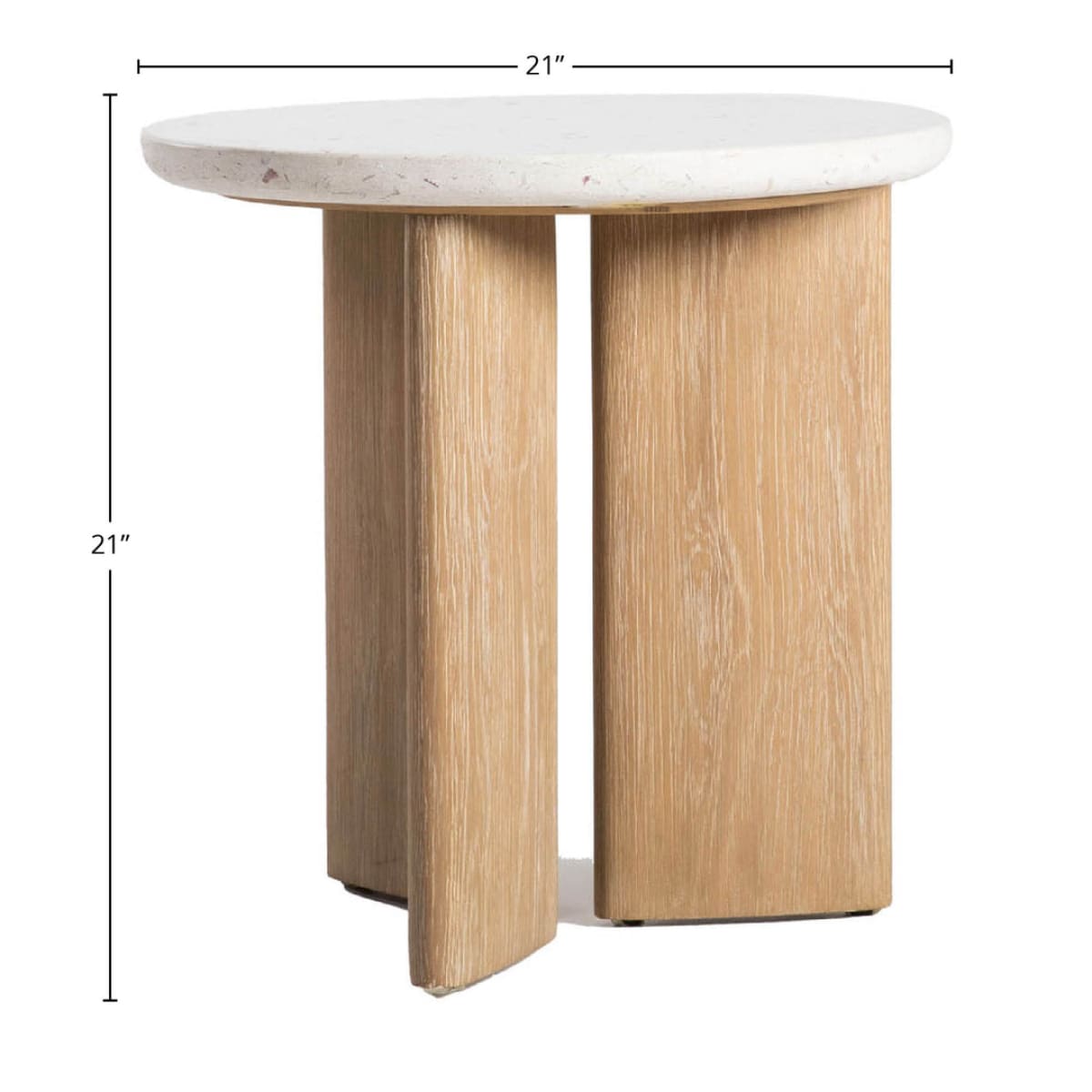 Infinity Side Table - Seashell Finish - lh-import-side-tables