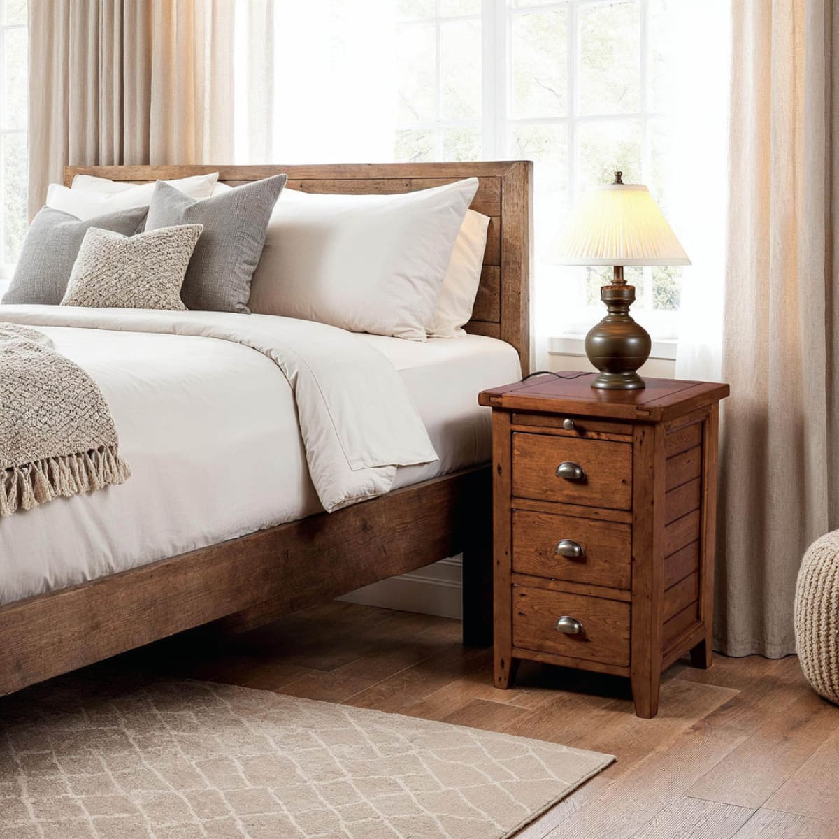 Irish Coast 3 Drw Nightstand - African Dusk - lh-import-nightstands