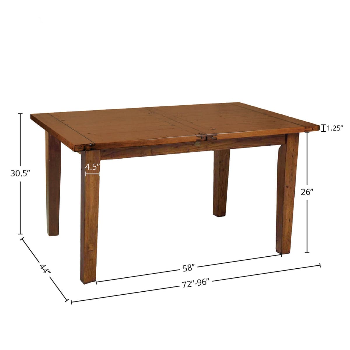 Irish Coast Large Extension Dining Table (72’’/96’’) - African Dusk - lh-import-dining-tables