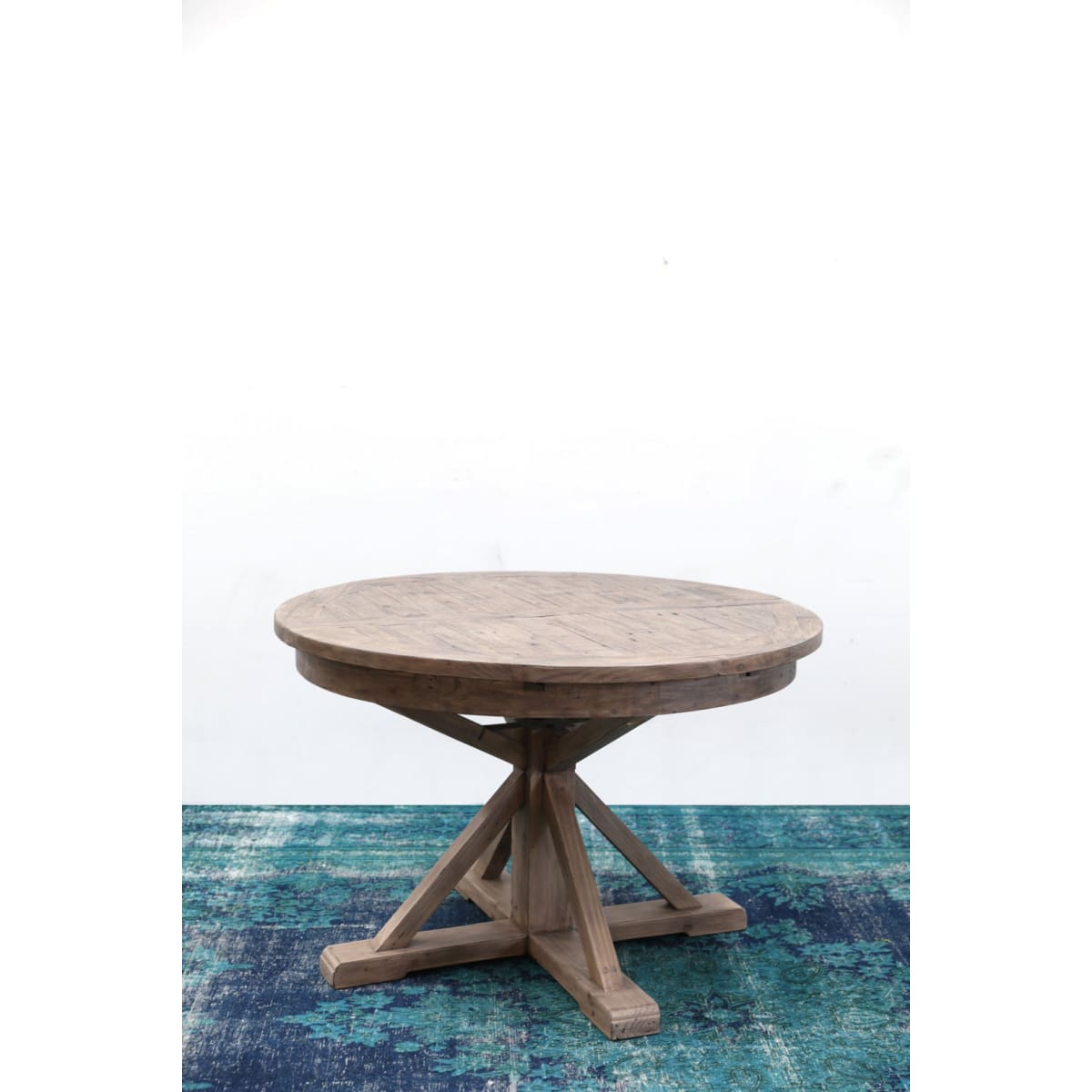 Irish Coast Round 47/63 Extension Dining Table - Rustic Sundried - lh-import-dining-tables