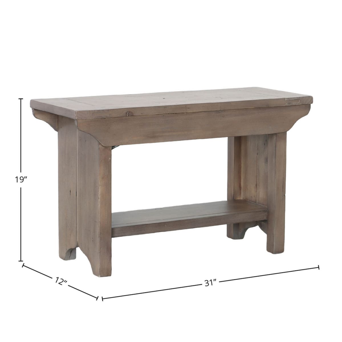 Irish Coast Small Bench - Sundried - lh-import-dining-benches