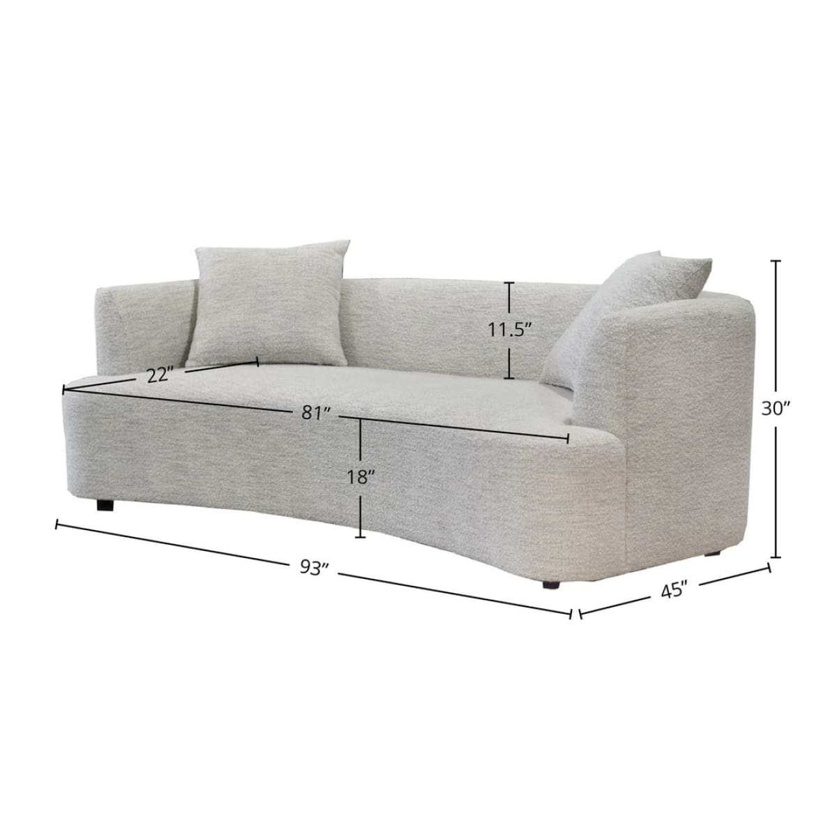 Isabella Sofa - Cream Weave - lh-import-sofas