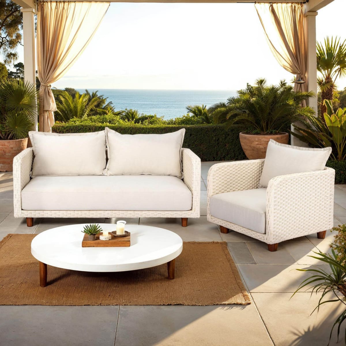 Ivory Coast Outdoor - Loveseat - lh-import-sofas