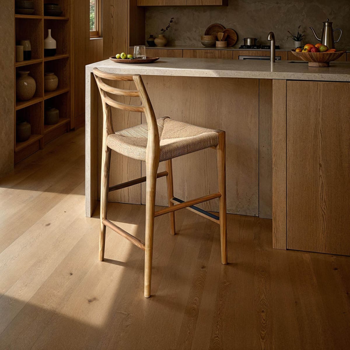 Java Counter Stool - Natural - lh-import-stools