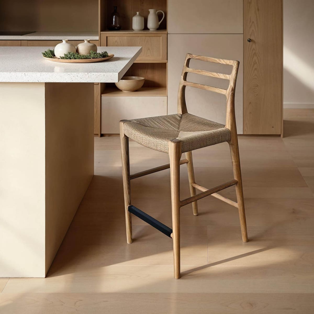 Java Counter Stool - Natural - lh-import-stools