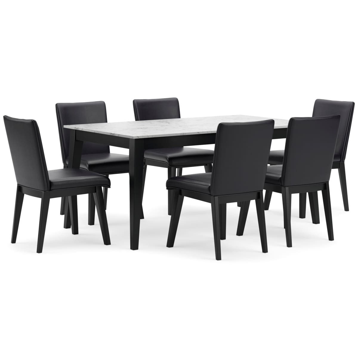 Jettaya Rectangular 7pc Dining Room Table Set - dining-table