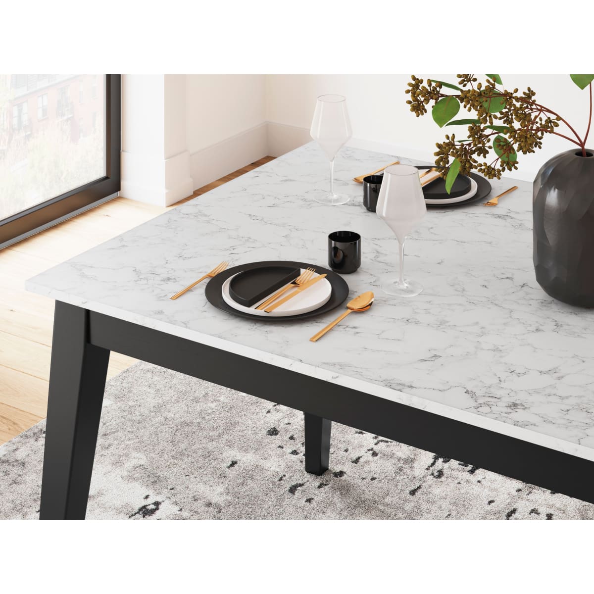 Jettaya Rectangular 7pc Dining Room Table Set - dining-table