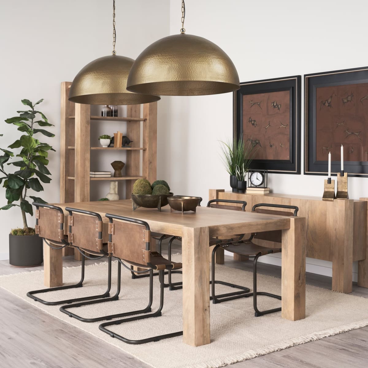 Karina Pendant Light Brass-tone Metal | 24’’ Round - pendant-light