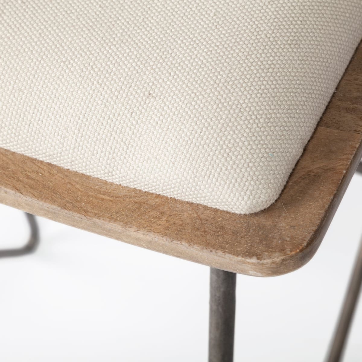 Katniss Upholstered Seat Bar Counter Stool Cream Fabric | Gold Metal | Bar - bar-stools