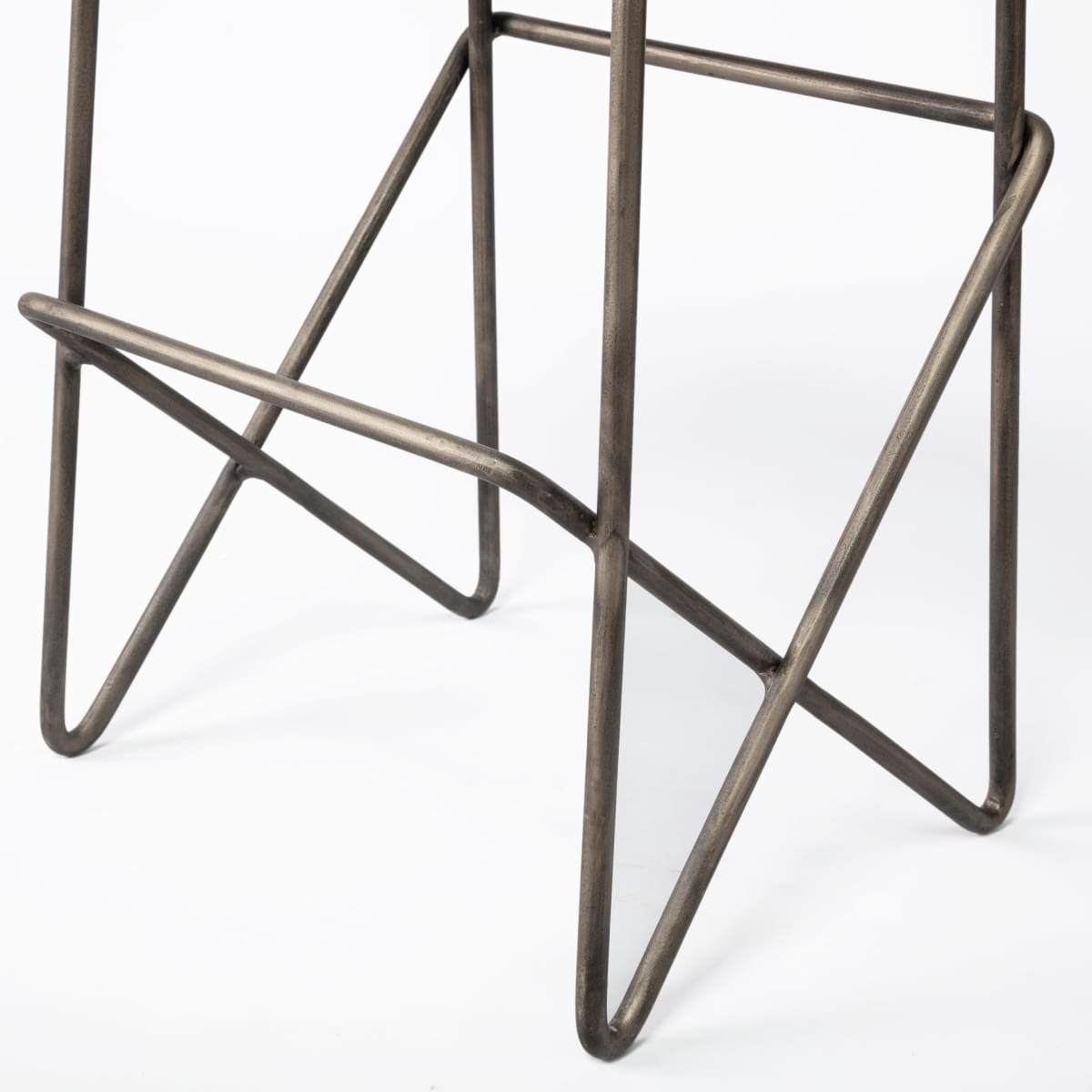 Katniss Upholstered Seat Bar Counter Stool Cream Fabric | Gold Metal | Counter - bar-stools
