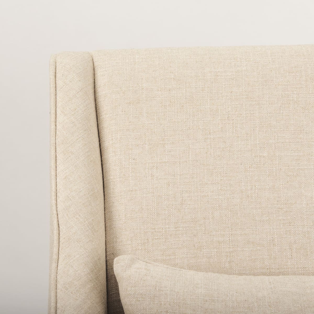 Kensington Upholstered Accent Chair Medium Brown Wood | Cream Upholstery - accent-chairs