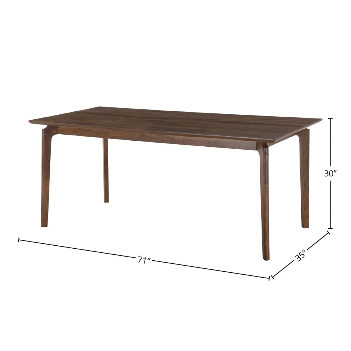 Kenzo Dining Table 71” - Brown - lh-import-dining-tables