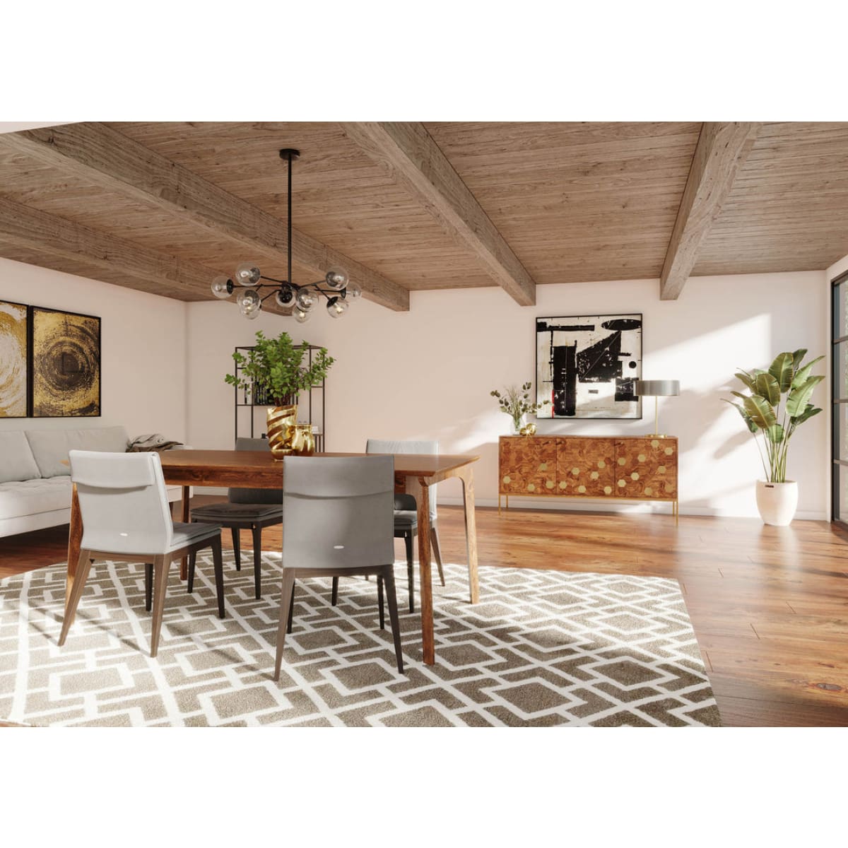Kenzo Dining Table 71” - Brown - lh-import-dining-tables