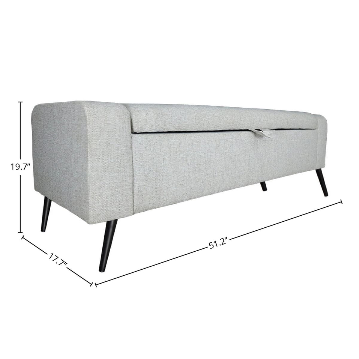 Khloe Storage Bench - Sand - lh-import-dining-benches