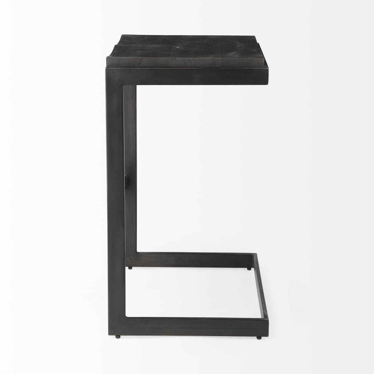 Kiran Wood Seat Bar Counter Stool Black Wood | Black Metal | Bar - bar-stools