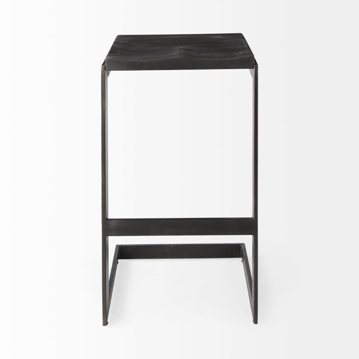 Kiran Wood Seat Bar Counter Stool Black Wood | Black Metal | Bar - bar-stools