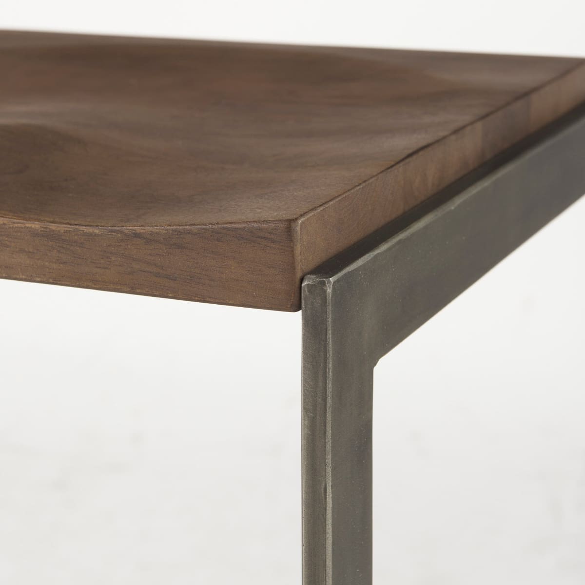 Kiran Wood Seat Bar Counter Stool Brown Wood | Antique Nickel | Bar - bar-stools