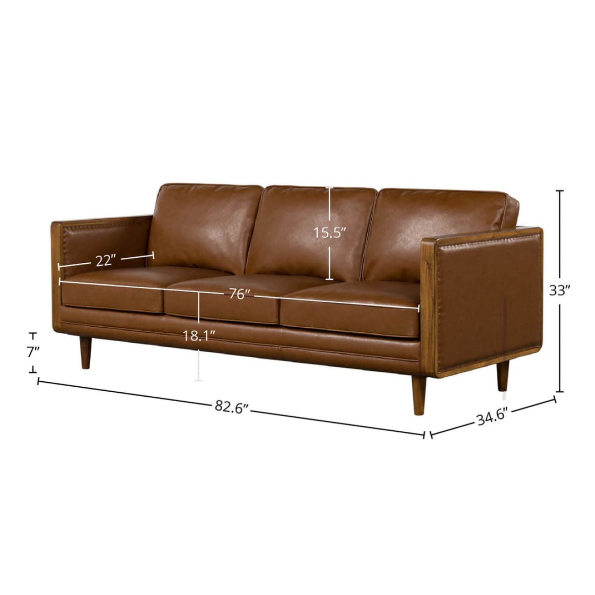 Las Vegas Mandalay Sofa - Vegan Nut - lh-import-sofas
