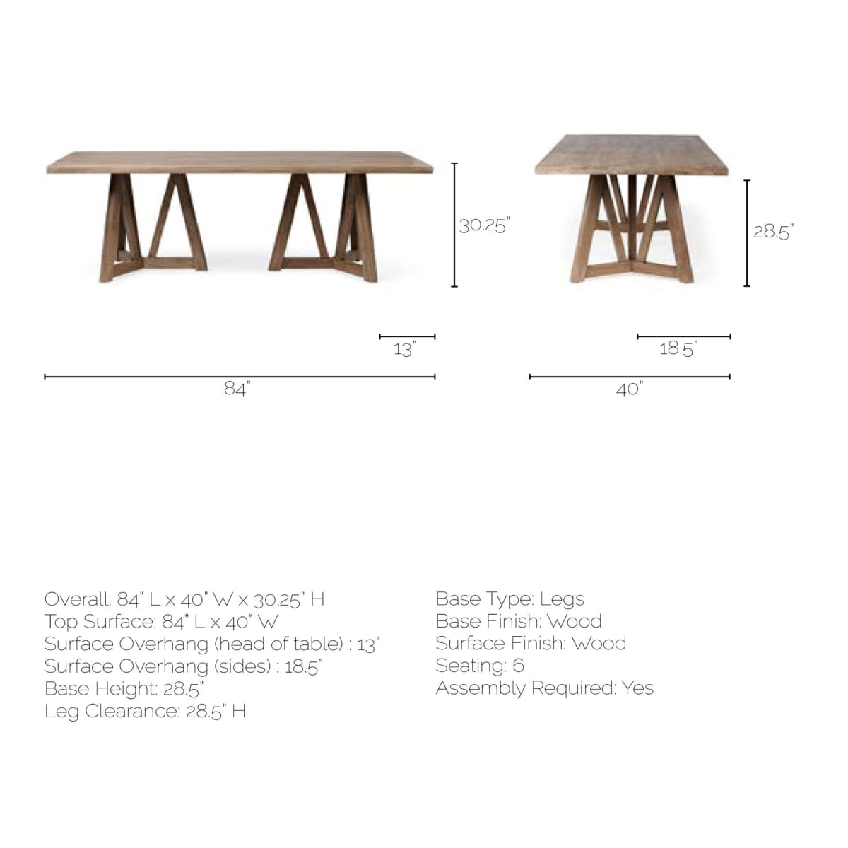 Legolas Dining Table Brown Wood | Rectangle - dining-table