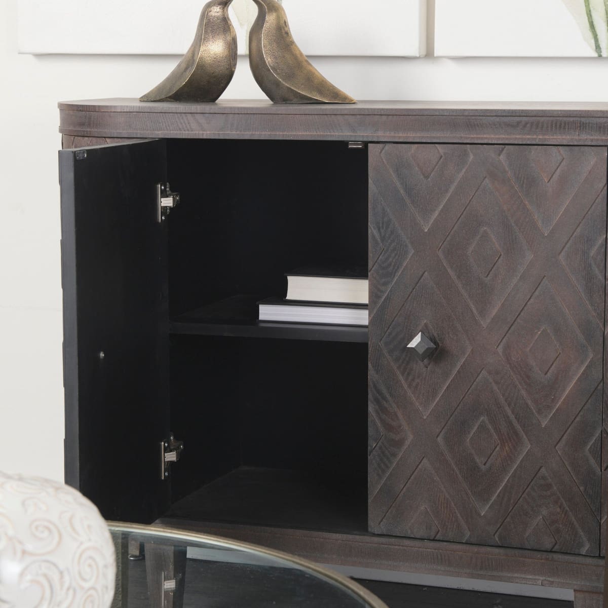 Lennon Accent Cabinet Brown Wood | 47L - acc-chest-cabinets